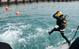 Female diver leaves her mark in history