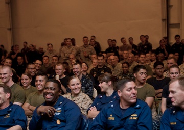 Peleliu hosts Peleliu Idol in the hangar bay