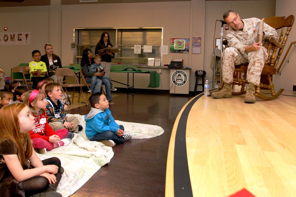 Base commander promotes literacy