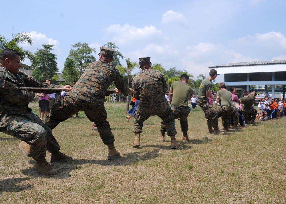 U.S. Marines, sailors bring smiles to Thai students during Cobra