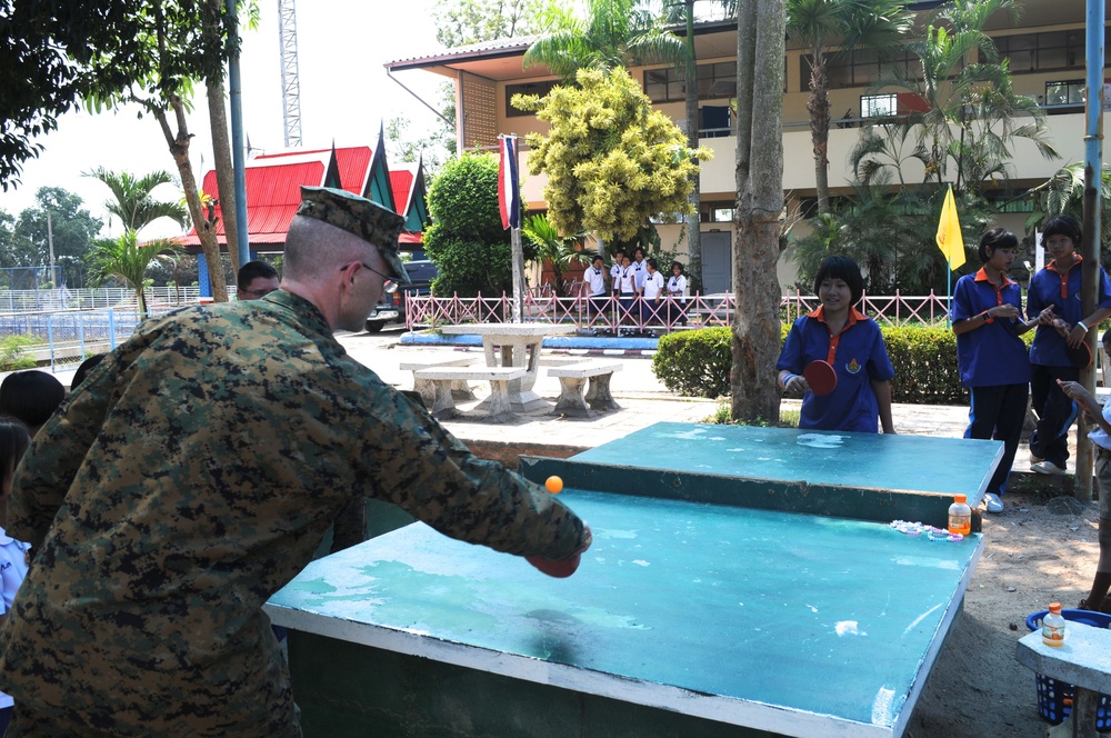 U.S. Marines, sailors bring smiles to Thai students during Cobra