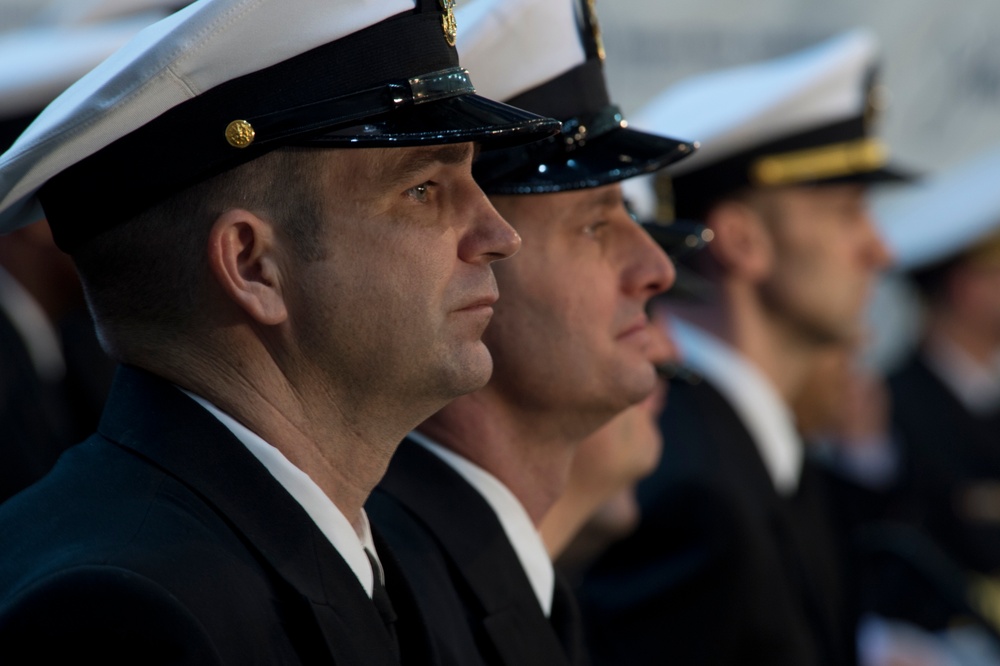 Keel laying ceremony for Pre-Commissioning Unit John Warner (SSN 785)