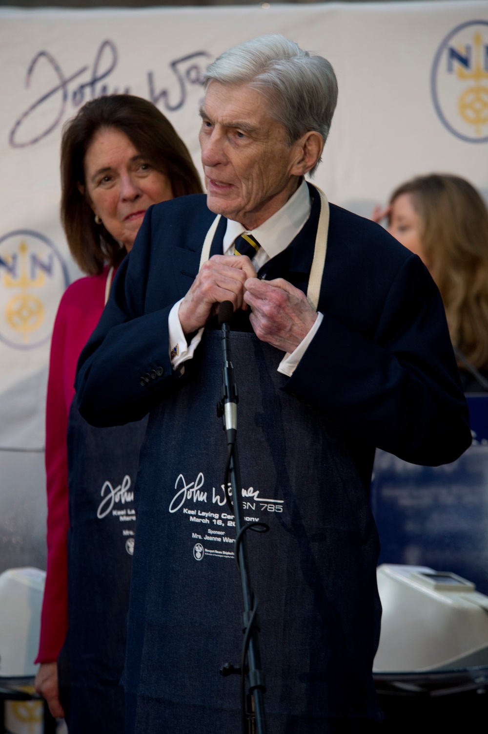 Keel laying ceremony for Pre-Commissioning Unit John Warner (SSN 785)