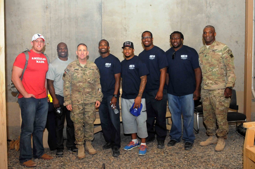 NFL players visit Regional Command-South