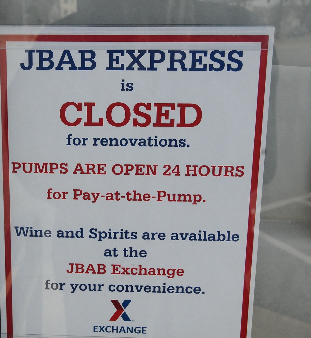 AAFES Express at Joint Base Anacostia-Bolling closed for repair