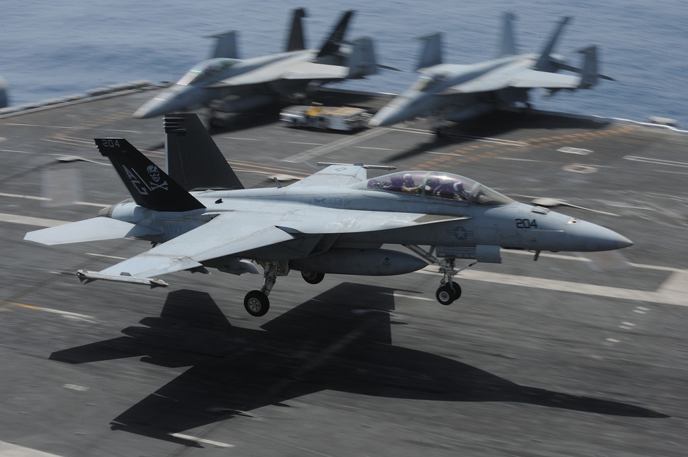 USS Dwight D. Eisenhower flight deck operations