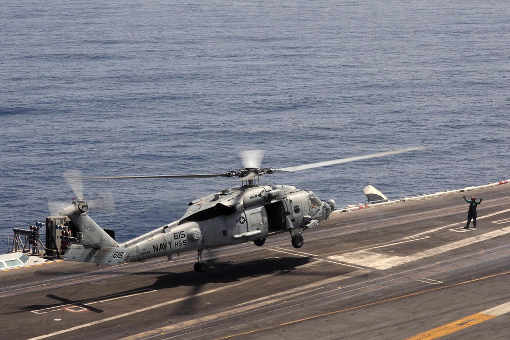 USS Dwight D. Eisenhower flight deck operations