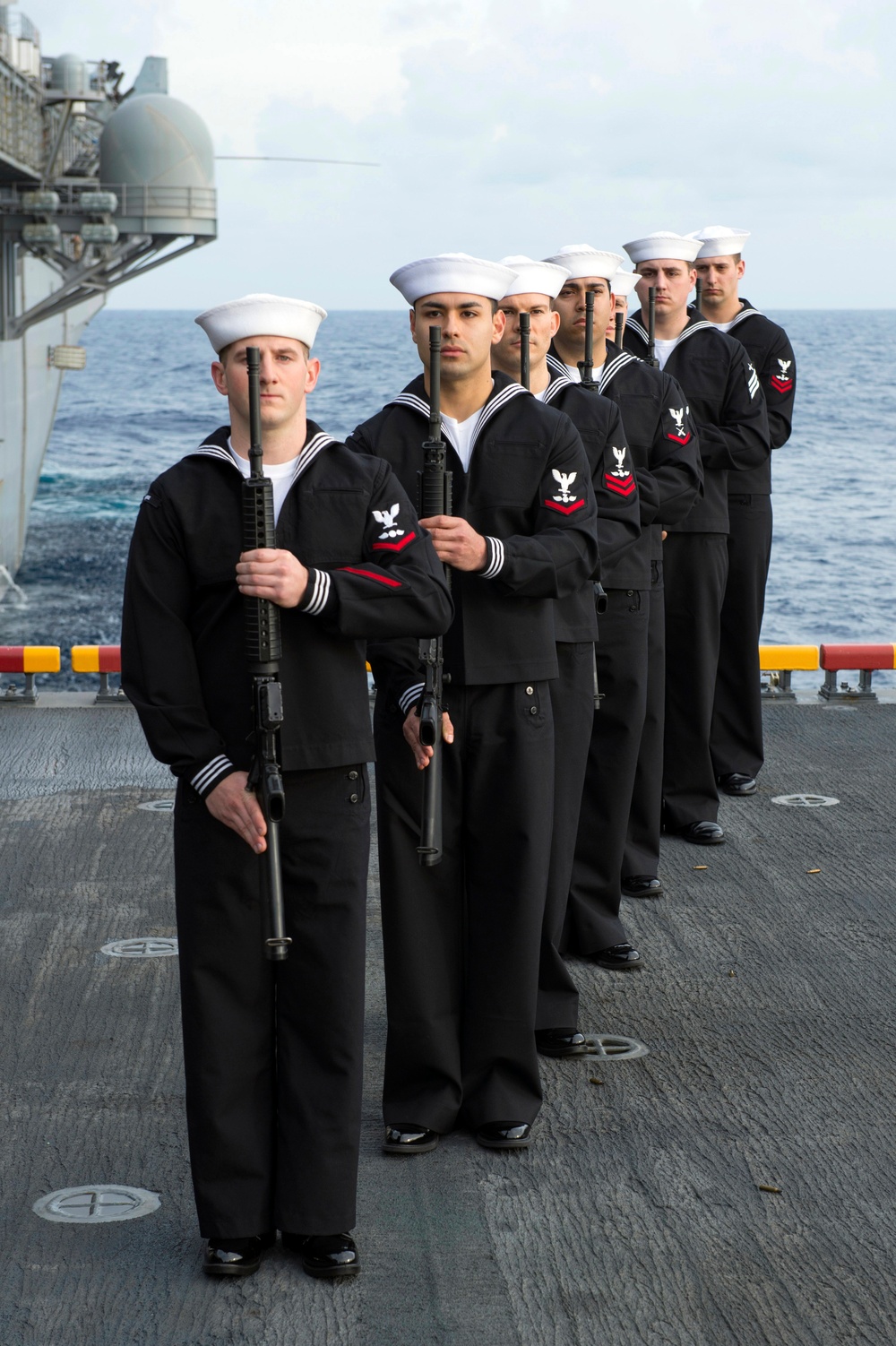 Burial at sea aboard USS Kearsarge