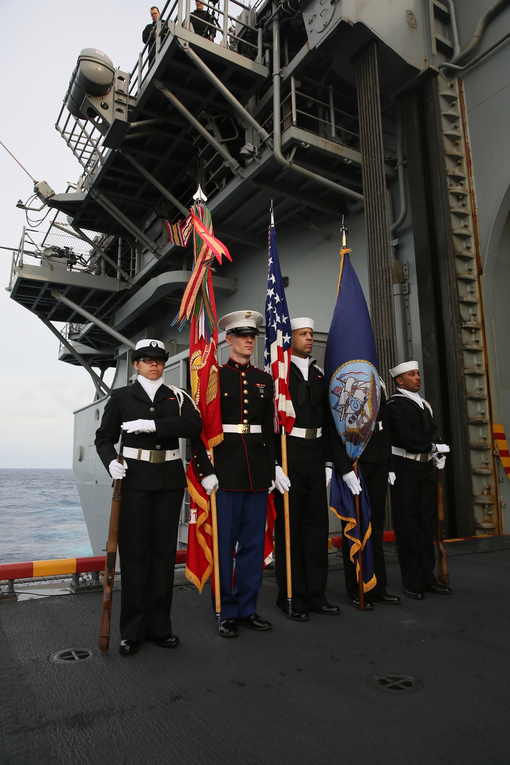 Burial at sea aboard USS Kearsarge