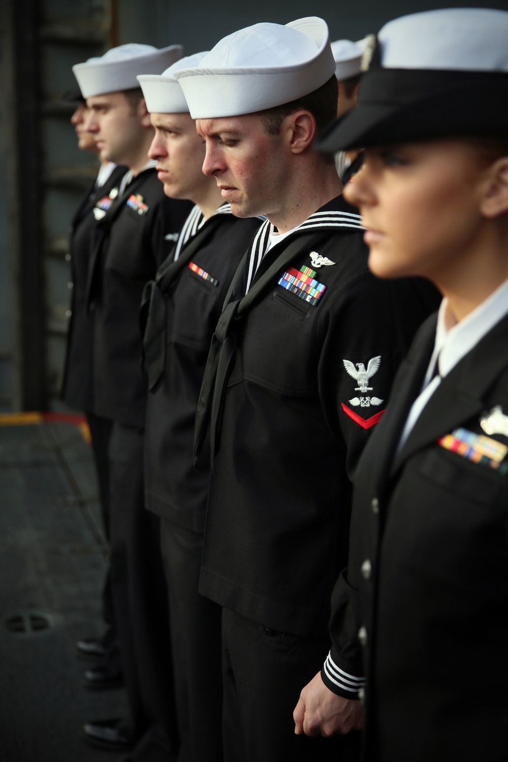 Burial at sea aboard USS Kearsarge