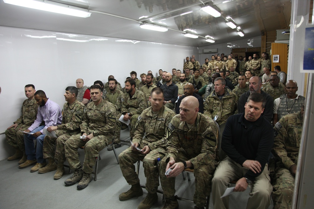 Memorial service at FOB Tagab