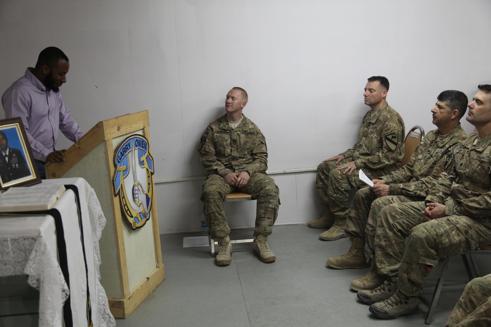 Memorial service at FOB Tagab