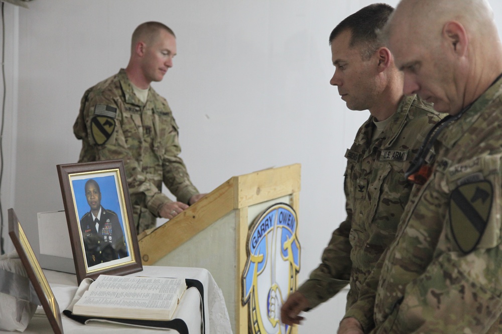 Memorial service at FOB Tagab