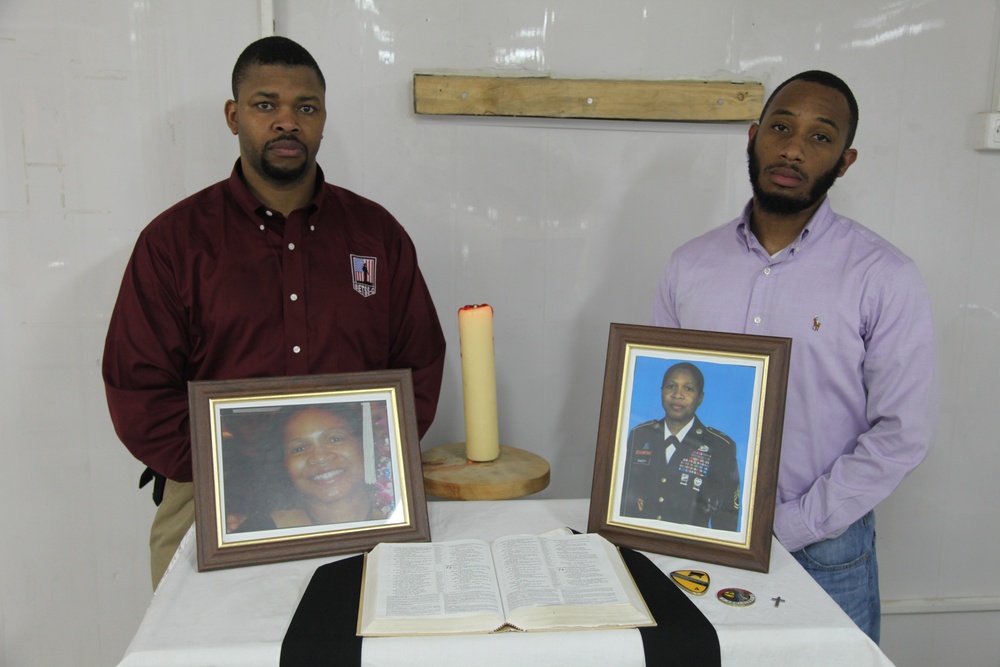 Memorial service at FOB Tagab