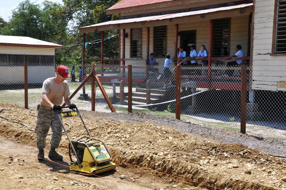 Brick by brick, airmen build partnerships through education in Belize