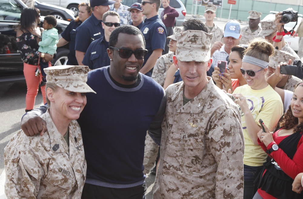 Diddy visits Marines for Day of Honor