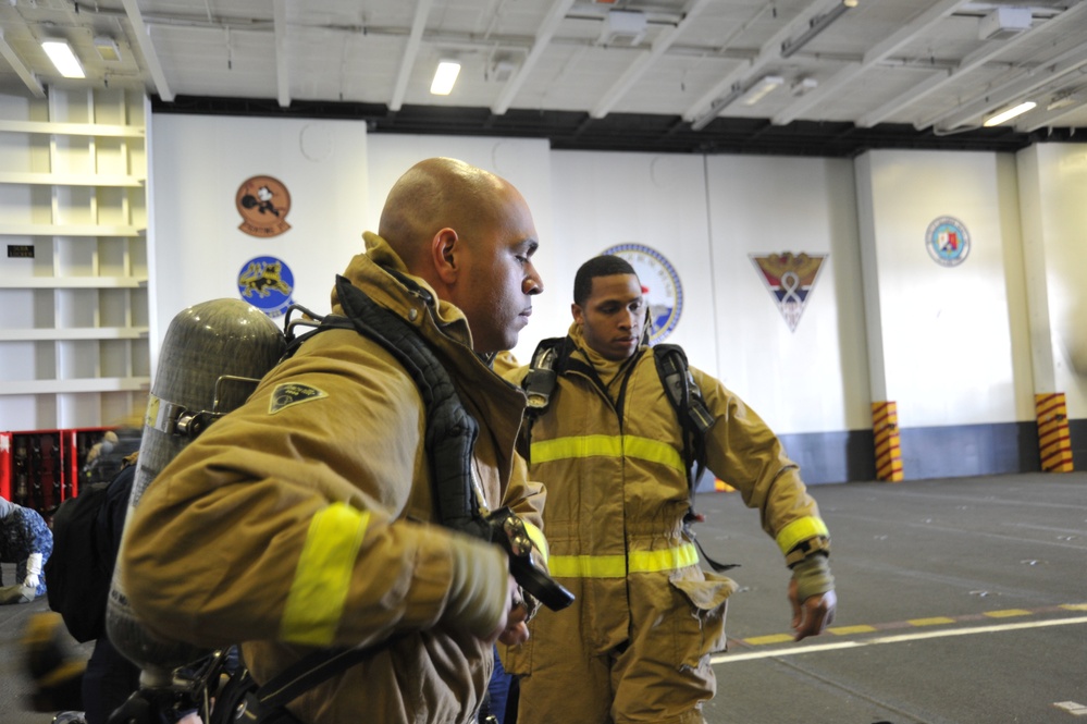 Training aboard USS George H.W. Bush