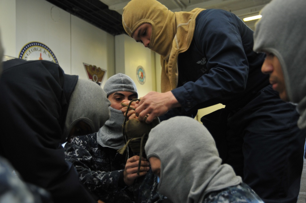 Training aboard USS George H.W. Bush