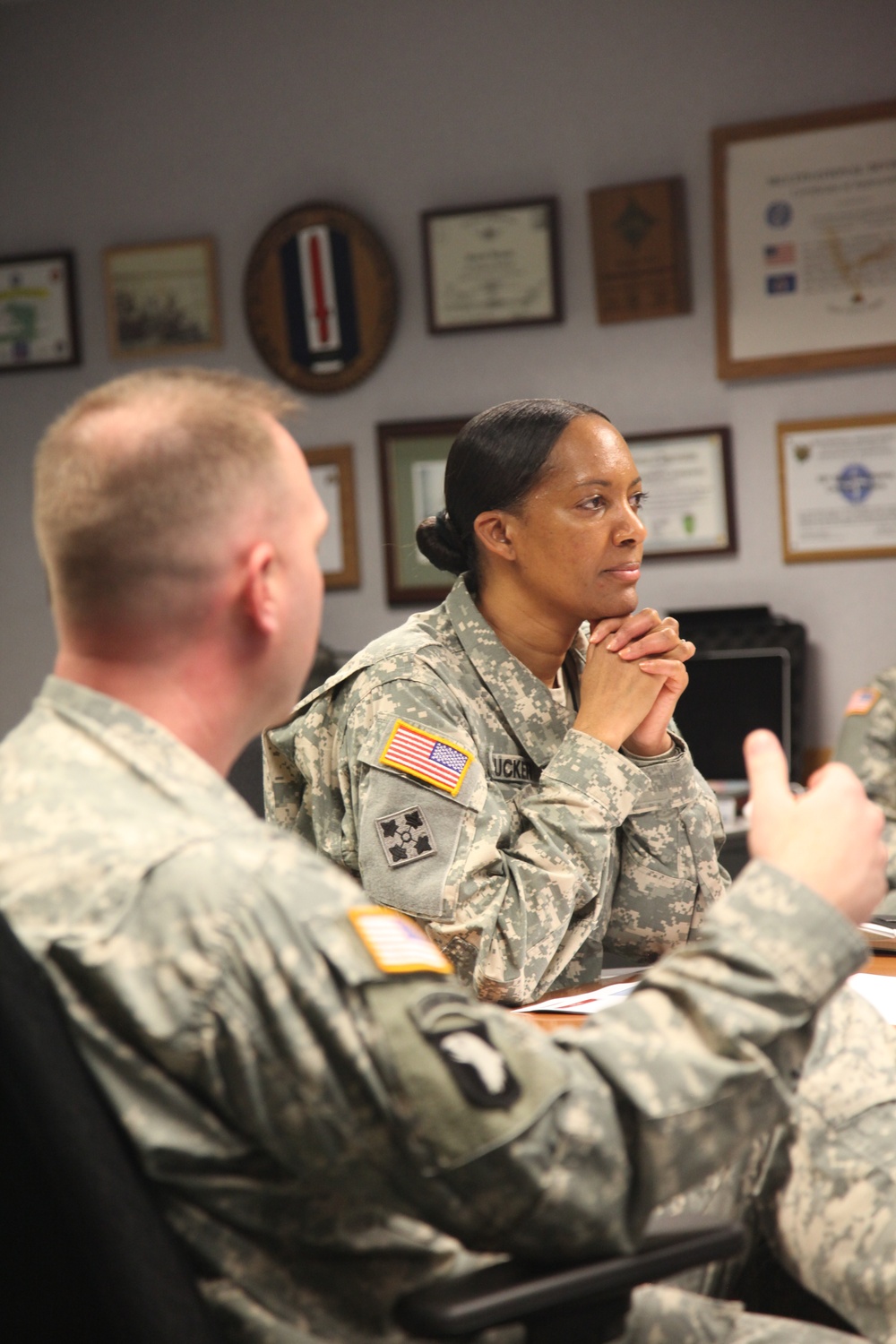 Col. Tucker visits 55th