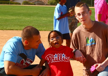 3rd MAW Marines homerun with local special needs baseball teams