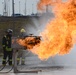 Civilian firefighters from US Army Garrison Ansbach Fire Department train