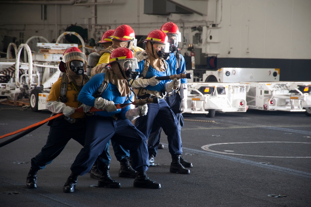 USS Harry S. Truman crew conducts drill
