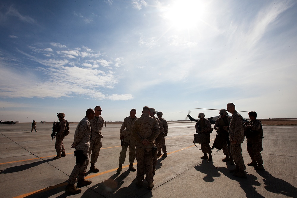 Maj. Gen. Miller visits Camp Dwyer and FOB Hanson