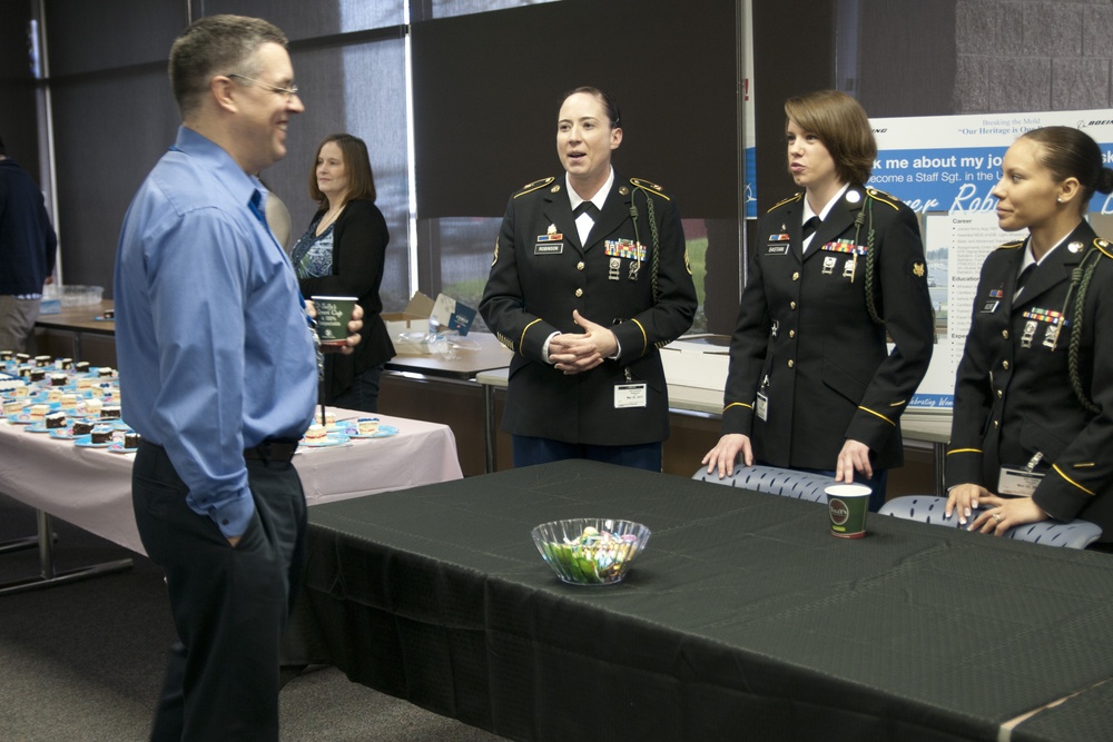 Female soldiers speak at Women's History Month event