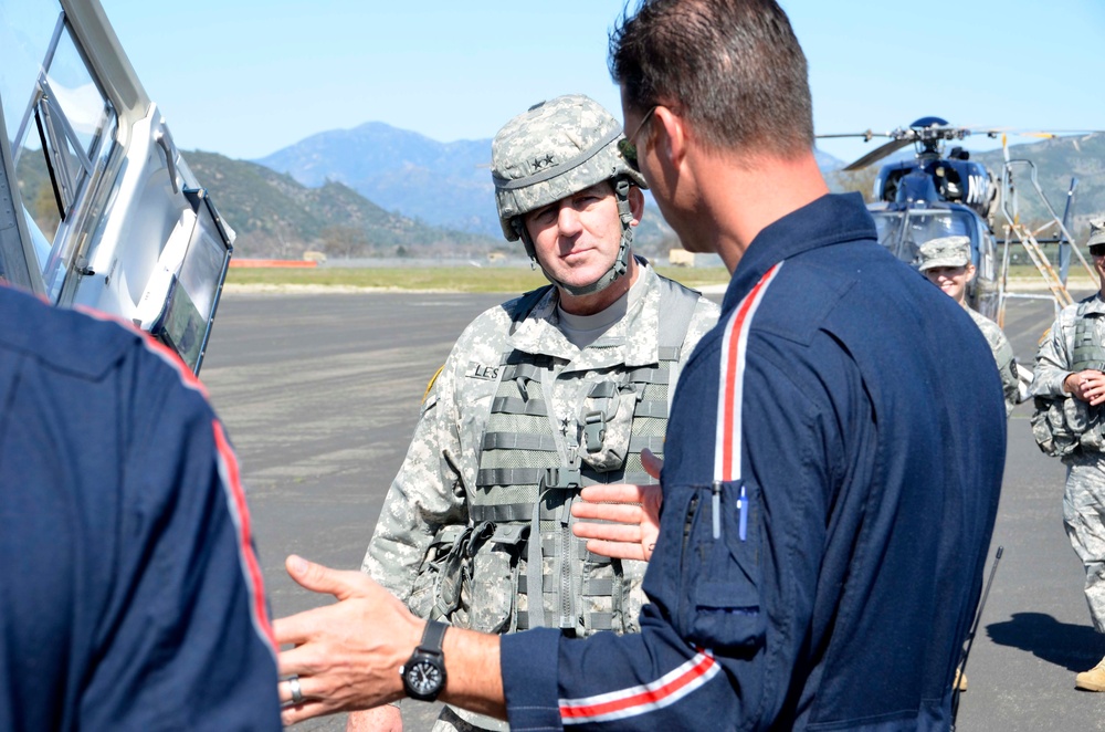 Maj. Gen. Lesniak visits Fort Hunter Liggett