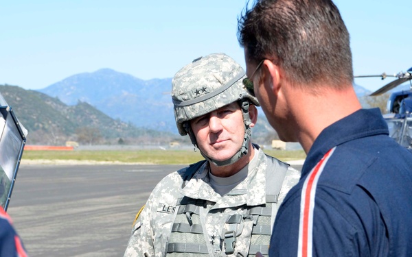 Maj. Gen. Lesniak visits Fort Hunter Liggett