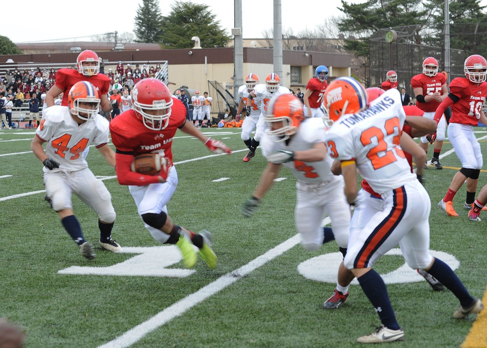 Nile C. Kinnick All-Stars participate in the 2013 Tomodachi Bowl