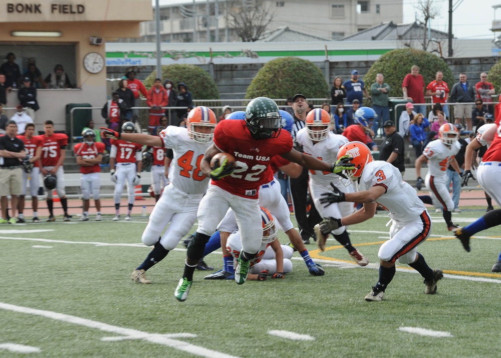 Nile C. Kinnick All-Stars participate in the 2013 Tomodachi Bowl