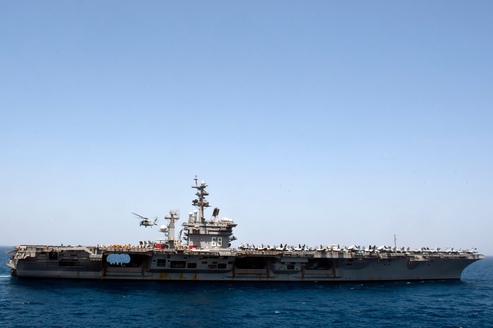 USS Dwight D. Eisenhower transits the Gulf of Aden