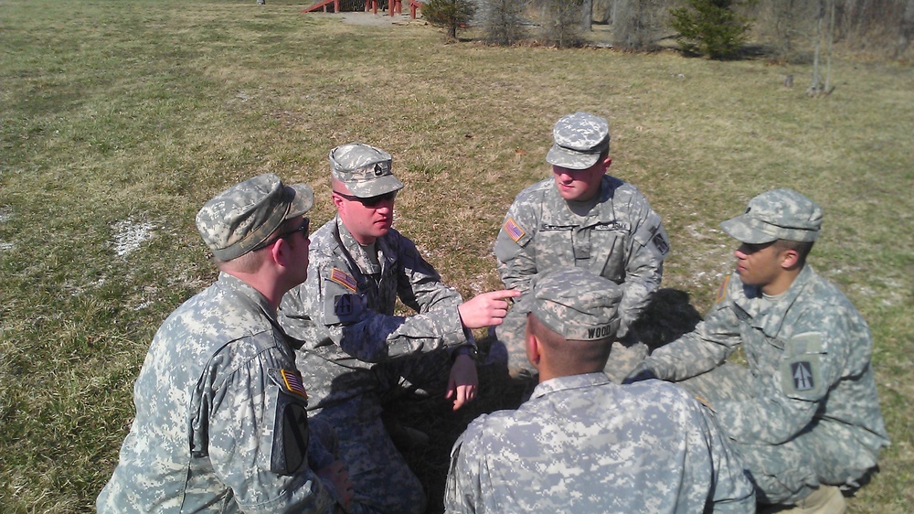 152nd Cav troops tackle team-building obstacle course