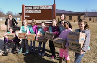 Girl Scouts visit 55th Signal Company (COMCAM)