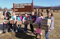 Girl Scouts visit 55th Signal Company (COMCAM)