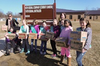 Girl Scouts visit 55th Signal Company (COMCAM)