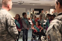 Girl Scouts visit 55th Signal Company (COMCAM)
