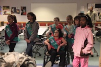Girl Scouts visit 55th Signal Company (COMCAM)