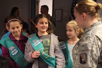Girl Scouts visit 55th Signal Company (COMCAM)