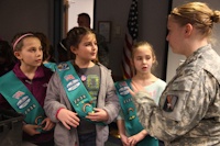 Girl Scouts visit 55th Signal Company (COMCAM)