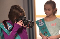 Girl Scouts visit 55th Signal Company (COMCAM)