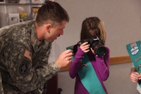 Girl Scouts visit 55th Signal Company (COMCAM)
