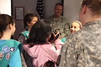 Girl Scouts visit 55th Signal Company (COMCAM)