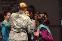 Girl Scouts visit 55th Signal Company (COMCAM)
