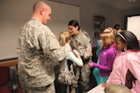 Girl Scouts visit 55th Signal Company (COMCAM)