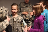 Girl Scouts visit 55th Signal Company (COMCAM)