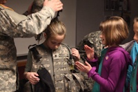 Girl Scouts visit 55th Signal Company (COMCAM)