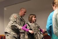 Girl Scouts visit 55th Signal Company (COMCAM)