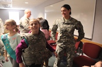 Girl Scouts visit 55th Signal Company (COMCAM)